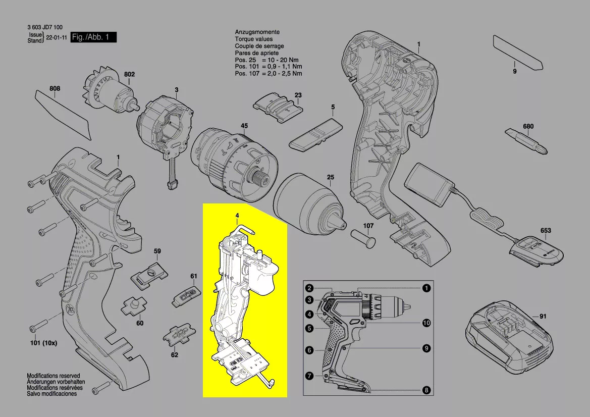 Interrupteur / module électronique réf. 1 600 A01 1E6 Bosch